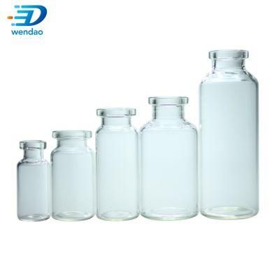 Low Prices 20mm Crimp Amber Moulded Glass Vials for Antibiotics Amber Moulded Injection Glass Bottle