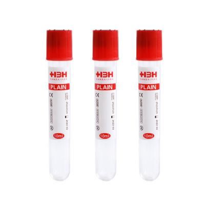 High Efficiency Blood Collection Tube Red Plain Tube for Most People