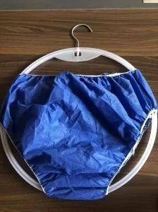 Disposable Blue Nonwoven Mens Briefs, Mens Underwear Available in Stock Single Use Disposable Underwear