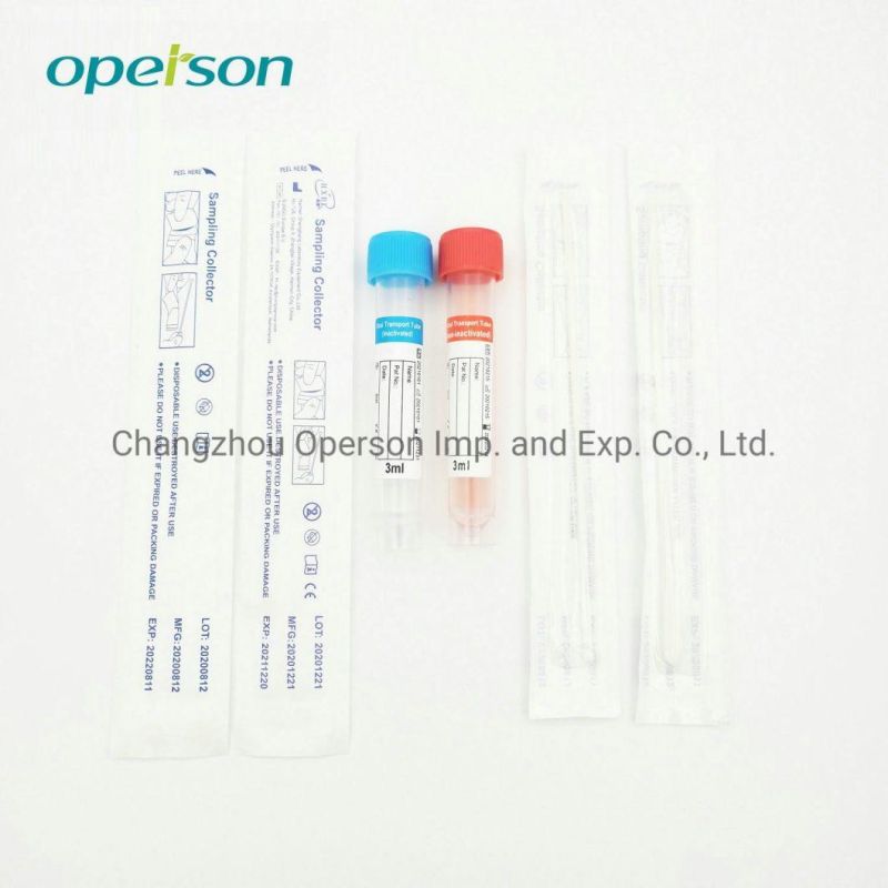 3ml Viral Transport Vtm Tube with Oral Swab Nasal Swab