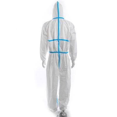 Type 4/5/6 Protective Clothing Disposable Gown Microporous Safety Coverall