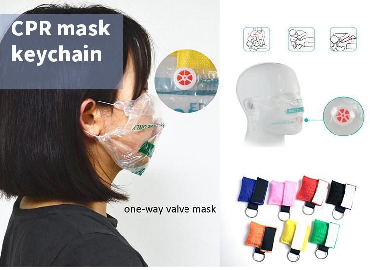 Keychain CPR Face Shield First Aid Training Resuscitation Products Medical Supplies