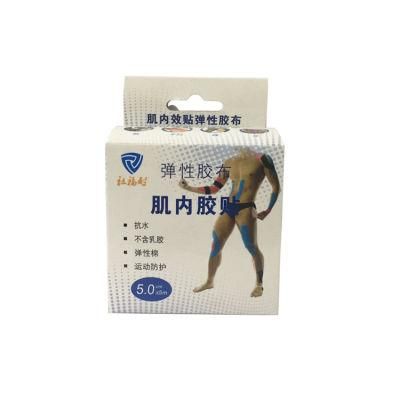 Hot Selling Cotton Kinesiology Sport Tape for Reduce Muscle Pain Holes 5cm*5m