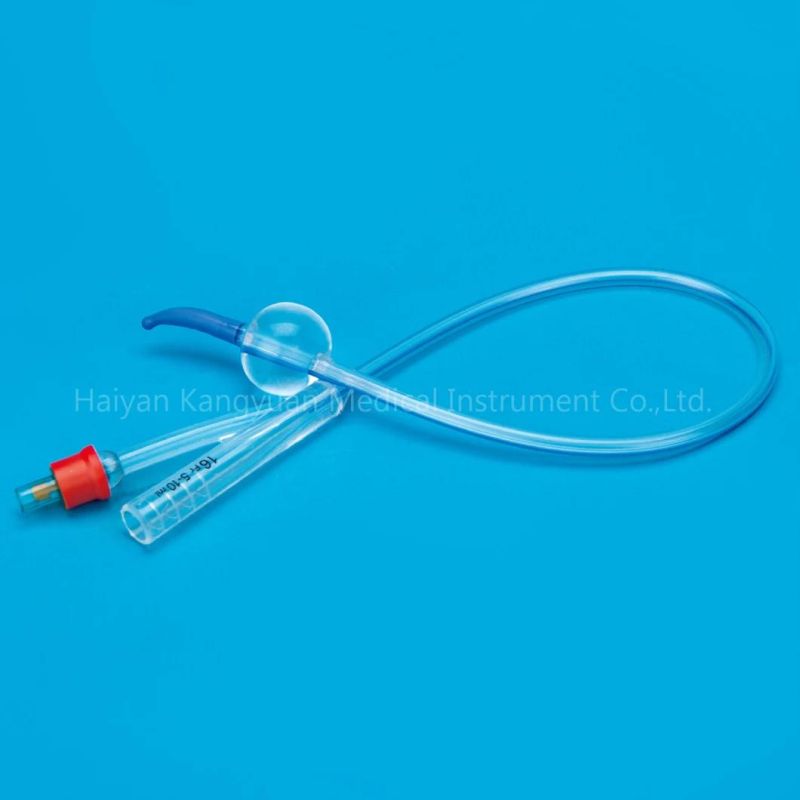 China 2 Way Tiemann Coude Tip All Silicone Urinary Urethral Catheter Balloon Producer