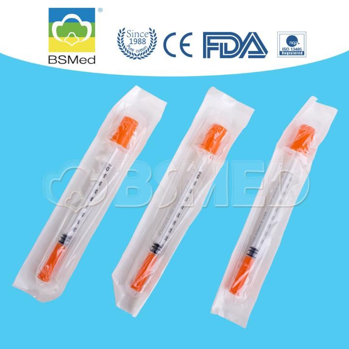 Insulin Disposable Medical Syringe for Single Use