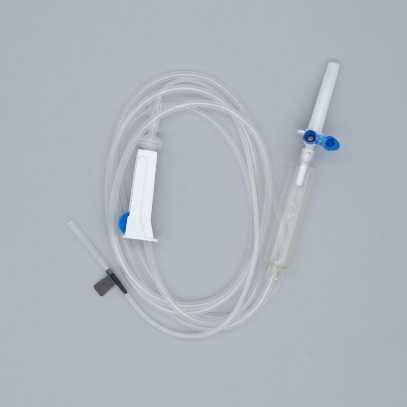 Disposable Infusion Set Vented Drip Chamber with Fliter, 1.5m Tubing, Luer Slip with Needle