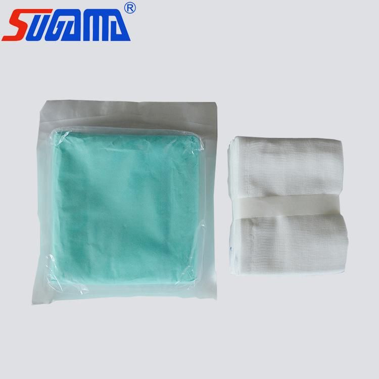 Pre Washed Sterile Lap Sponges with Green and White Color
