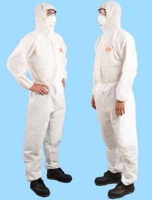 ISO 9001/ISO13485 En Standared PPE Industrial Breathable Film 63G Nonwoven Lab Coat Disposable Safety Protective Gown