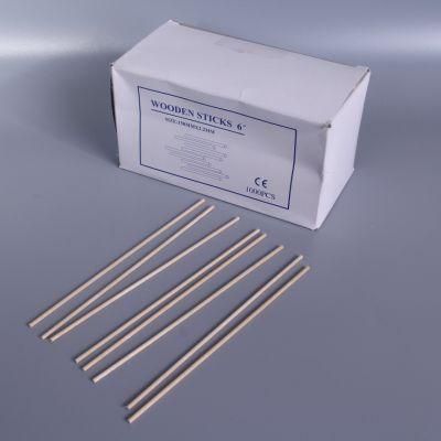 Disposable with out Cotton 6&quot; Length Wooden Rod Cotton Tipped Applicator/Bud