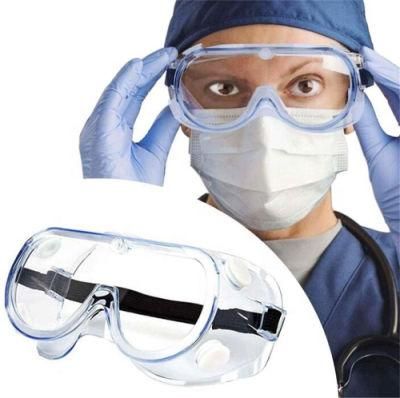 Disposable High Quality Medical PVC Transparent Dust Proof Anti-Fog Safety Goggles