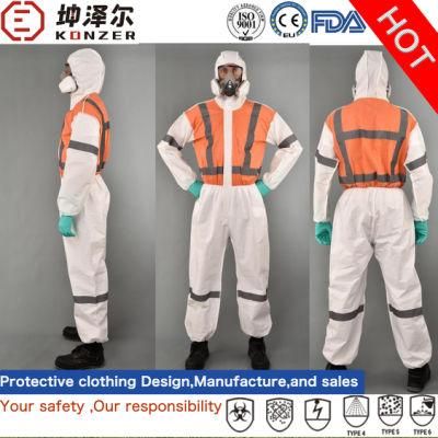 Factory Wholesale Protection Suit Personal Reflective industrial Protective Clothing Disposable CE Approved