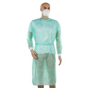 Green Color Disposable Surgical Hospital Isolation Gown PP PE SMS Isolation Gown