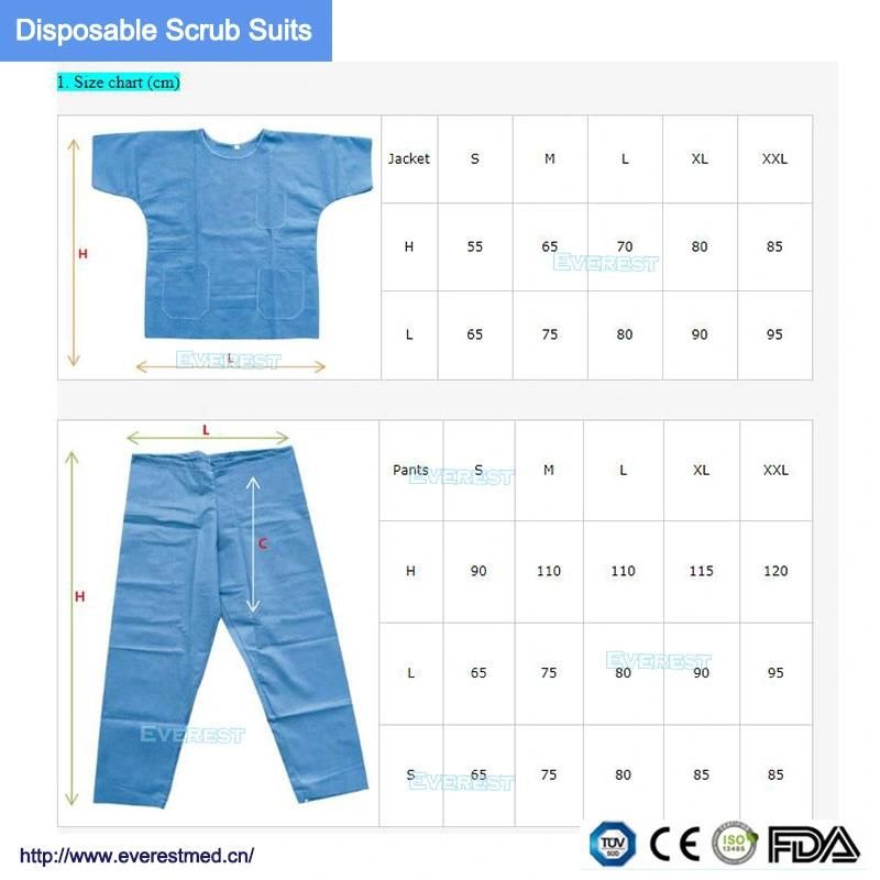 Disposable SMS Scrub Suit