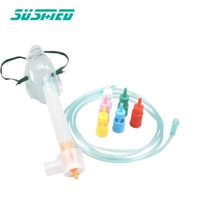 Oxygen Adjustable Venturi Mask with 6PCS Colored Venturi Connectors