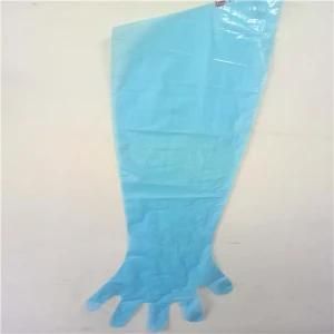 Colored Plastic Disposable Long Sleeve Veterinary Gloves