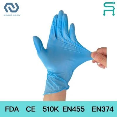 Powder Free 510K En455 FDA CE Disposable Nitrile Blend Gloves
