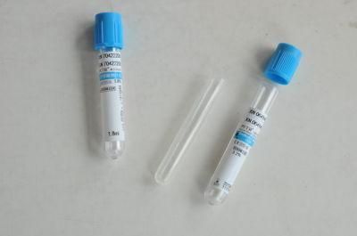 Blood Collection Tube, Sodium Citrate Tube, 9nc (3.2%) , Blue Cap with CE, ISO 13458-1.8ml