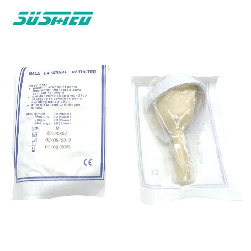 Disposable Latex Rubber L XL Urinal Bag Male External Catheter