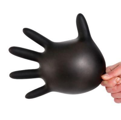 Cheap Price Black Lightning Powder Free Nitrile Gloves / Black Latex Gloves Disposable Black Nitrile Gloves