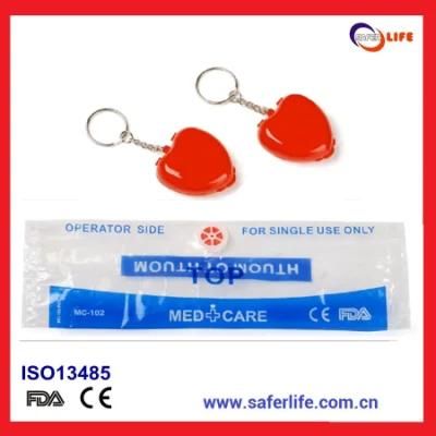Promotion Gift CPR Shield in Heart Shap Plastic Box