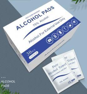 Alcohol Prep Pad 15X20cm Big Size Alcohol Wipe 30PCS/Box ISO13485