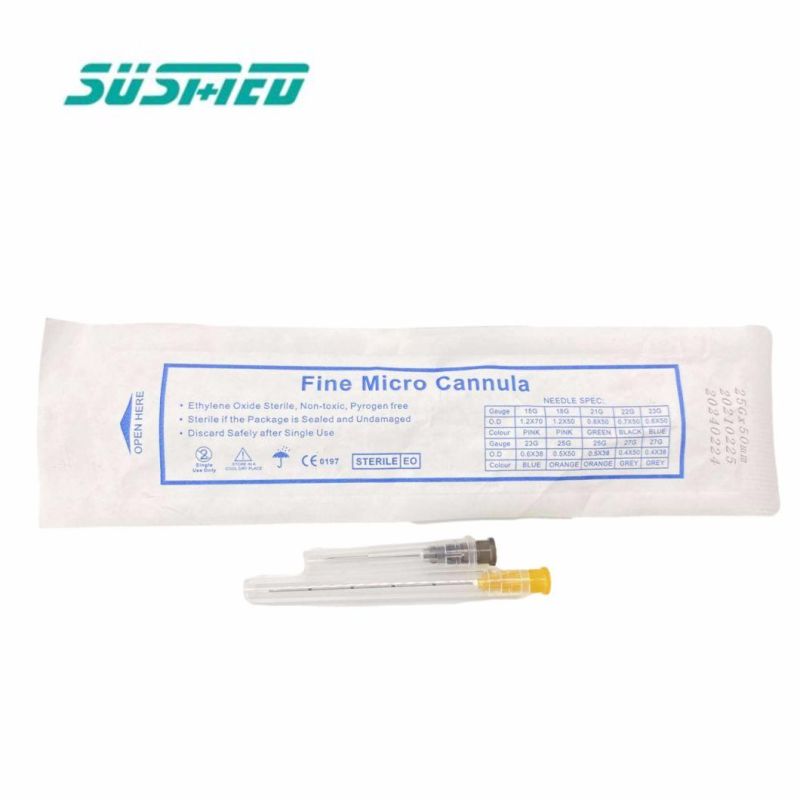 25g 50mm Micro Cannula Fine Disposable Injection Micro Blunt Cannula