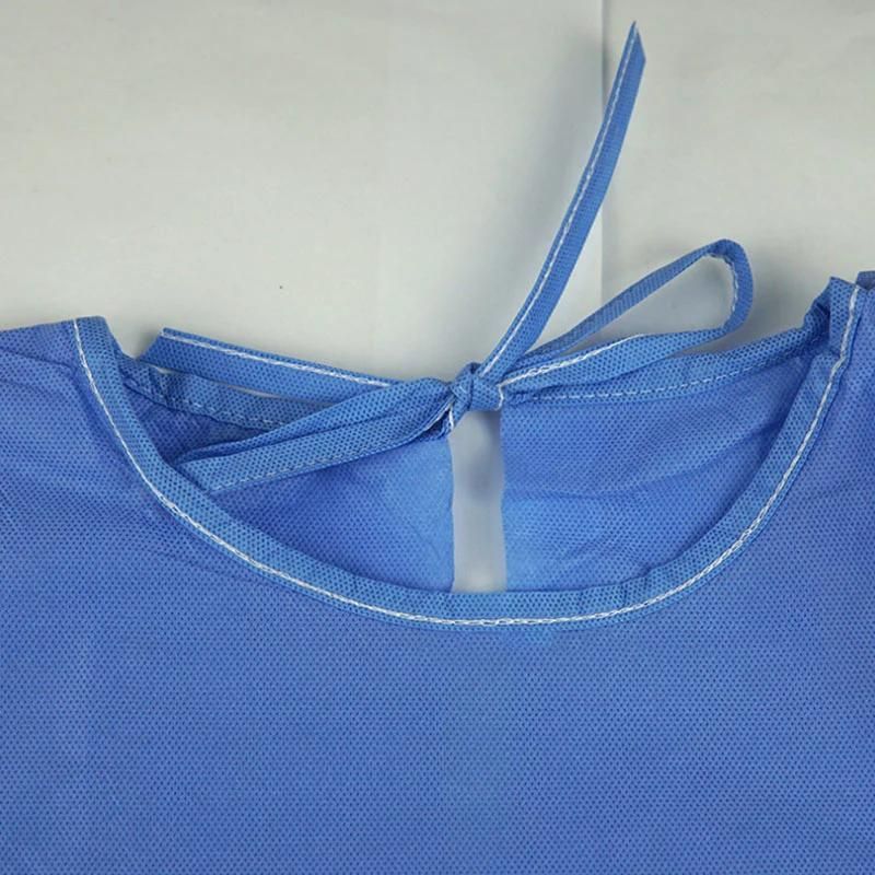 AAMI Level 2 Factory Directly Protective PP PE 40GSM Laminated Surgical Waterproof Disposable Isolation Gown