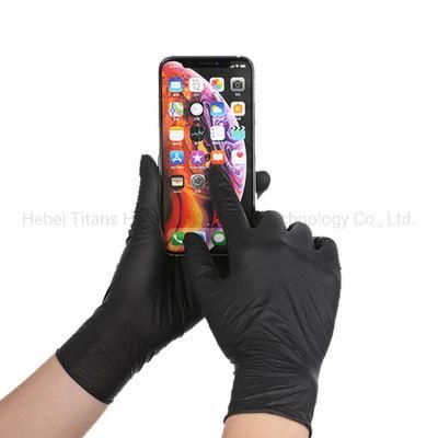 Fast Delivery Industrial Repair Machine Thick Black Nitrile Gloves