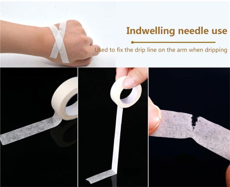 Paper Pore Surgicaltape Easy Tear Non Woven Paper Hyperallergenic Breathable Medicaltape