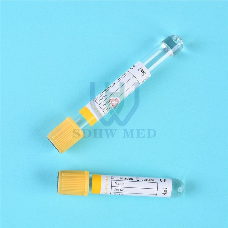 Pet Glass 3-10ml Medical Vacuum Blood Collection Serum Plastic Tube