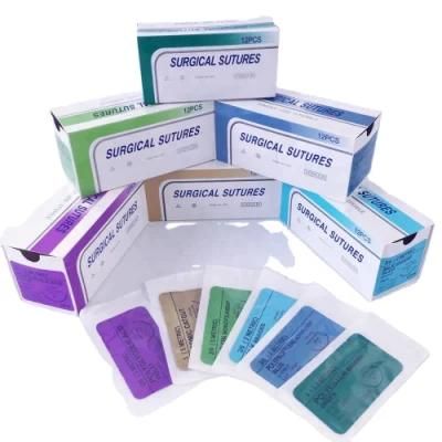 Disposable Sterile Medical Absorbable Non Absorbable Surgical Silk/Catgut/PGA/Nylon/Pdo/Pgla/Pgcl/Pgar Suture with CE FDA