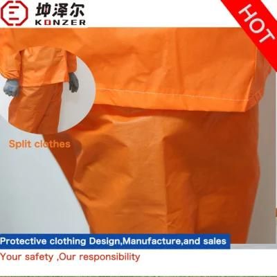Suit Split Protective Clothing for Acid and Alkali Chemical Treatment