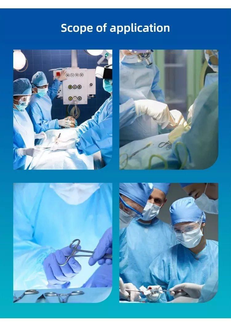 Spunlace Gown China PPE Isolation Disposable Sterile Reinforced Surgical Gowns