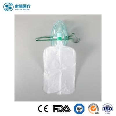 Sunton China Non-Rebreathing Mask with Rebreather Bag Factory Oxygen Mask with Reservoir Bag/Non-Rebreathing/Rebreather Mask