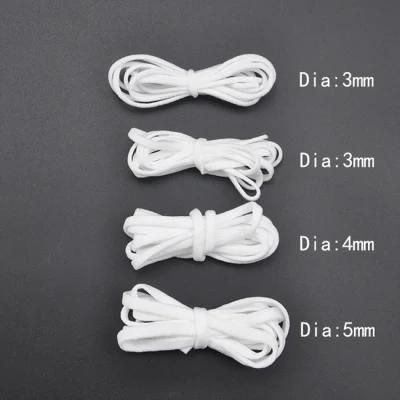 White Eal Loop with Flat Shape Ear Bands for Disposable Face Mask in Elastic Ear Loop