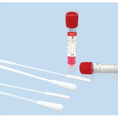 Sterile Nasopharyngeal Throat Floked Swab Vtm Virus Transfer Media Plastic Virus Sample Tube