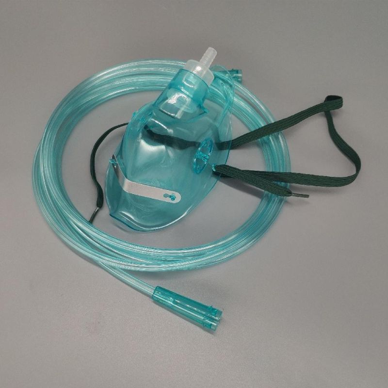 Elongated Under The Chin 2m Crush Resistant Tubing Medical Disposable Adult L Oxygen Mask