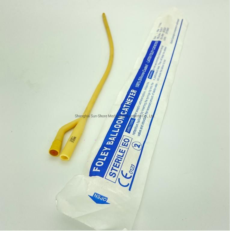 Foley Catheter Disposable Sterile 100% Silicone Coated Latex Foley Balloon Catheter