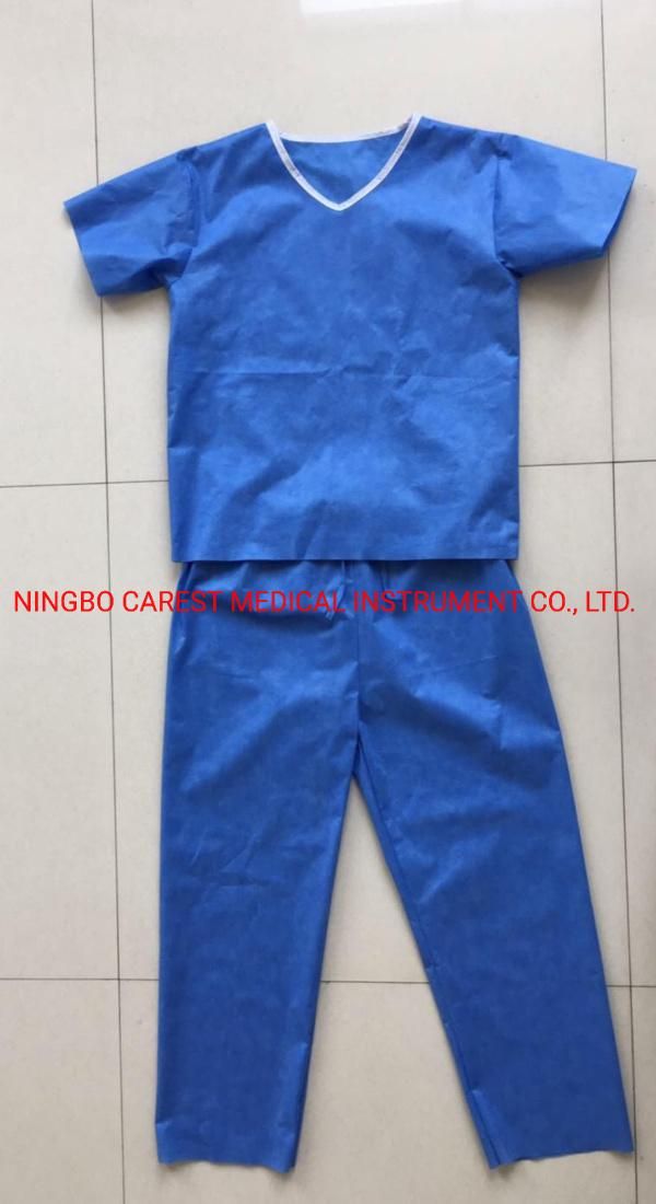 Top Quality Disposable Non Woven Patient Scrub Suit Surgical Scrub 2 Pieces/Set
