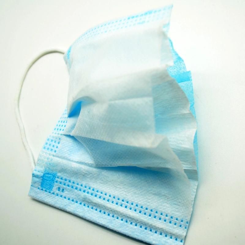 Healthcare PP Nonwoven 3ply Disposable Surgical Face Mask