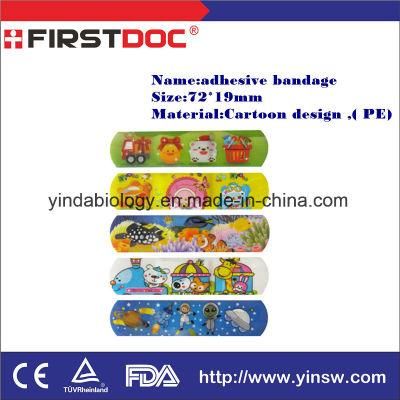 PE Cartoon Bandage 72*19mm with Ce and FDA Certificates, Bulk Package