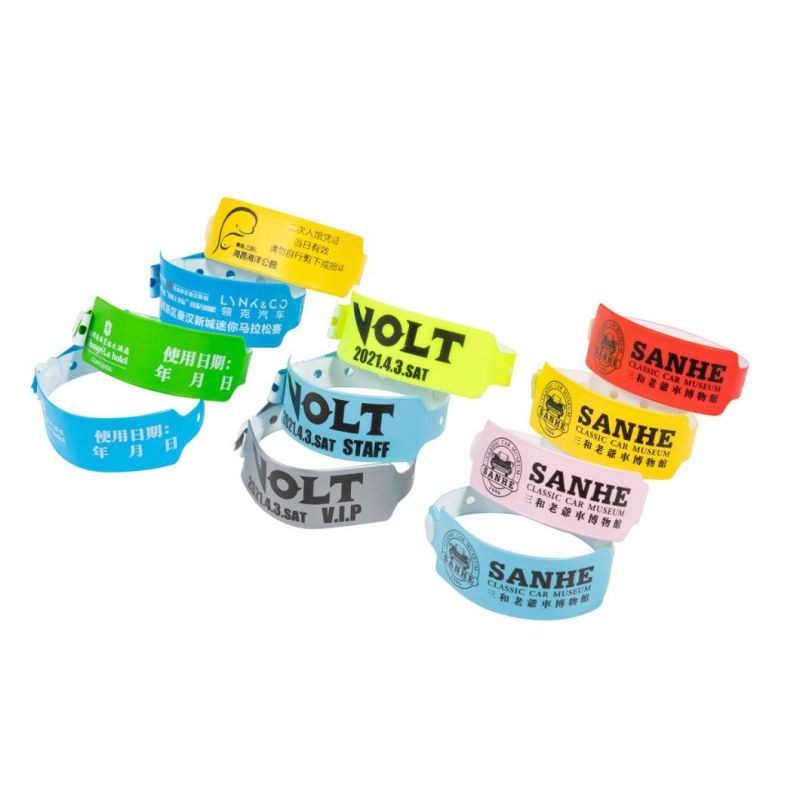 Vinyl Material Waterproof Custom Event Wristband for Entertainment