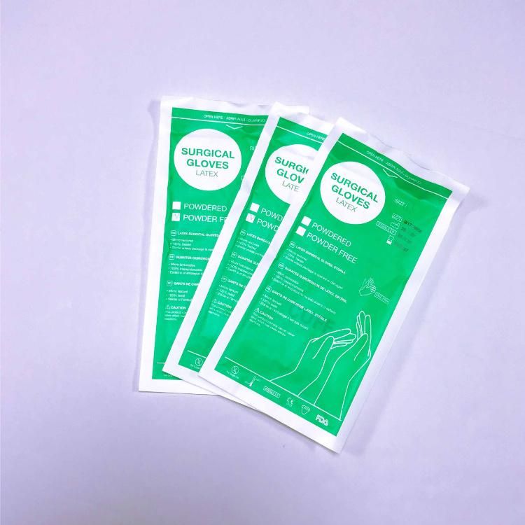 Sterile Latex Surgical Gloves Powdered Disposable for Medical Hospital