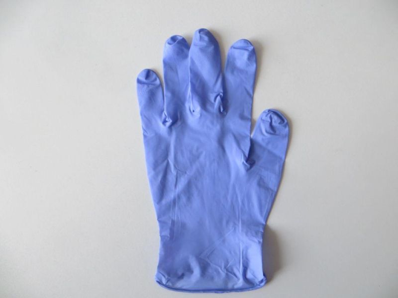 Violet Color Disposable Powder Free Nitrile Gloves for Medical Use