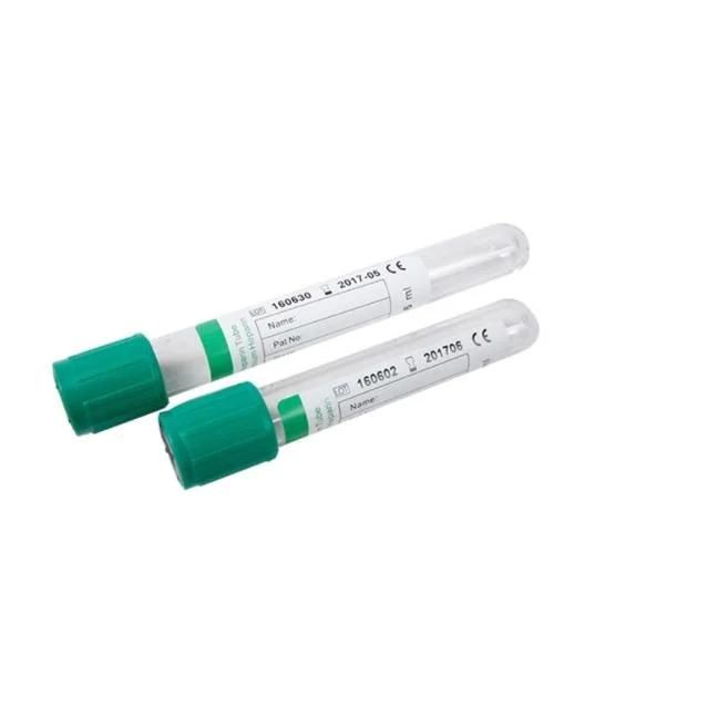 Medical Disposable Vacuum Blood Collettion Sodium Heparin Tube with CE&ISO