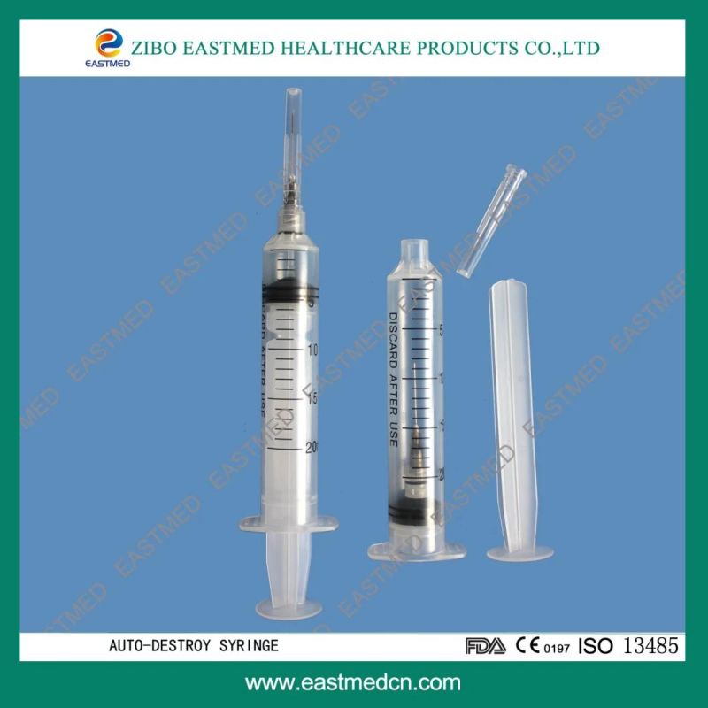 Medical Auto Disable Disposable Syringes with Ce ISO
