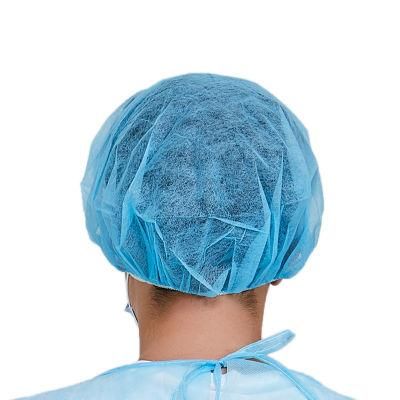 Good Quality Blue Disposable Bouffant Head Mob Cap OEM Accepted Colorful