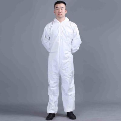 Disposable Nonwoven Protective Coverall Sf Mocroporous with/Without Tap