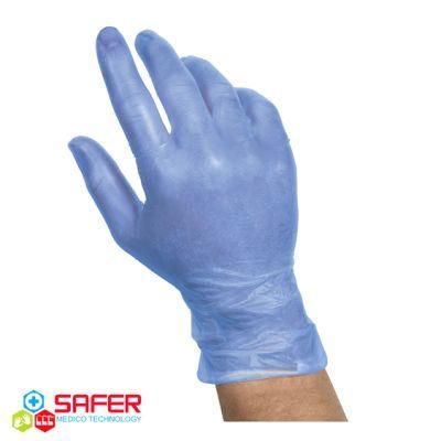 Nitrile Vinyl Blend Gloves Blue Food Grade with High Quality