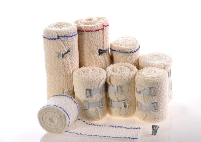 Disposable Medical Cotton Spandex PBT Elastic Crepe Bandage